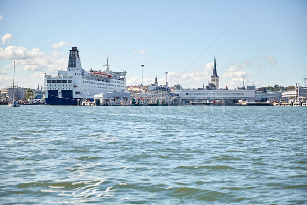 Tenger kikötő kikötő óváros Tallinn város Stock fotó © dolgachov