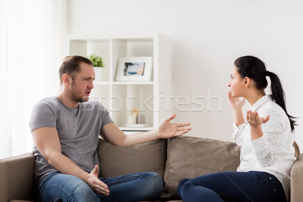 Malheureux couple argument maison personnes relation [[stock_photo]] © dolgachov