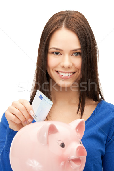 Foto stock: Mujer · alcancía · dinero · Foto · negocios · financiar