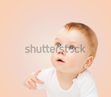 Stockfoto: Nieuwsgierig · baby · vloer · kind