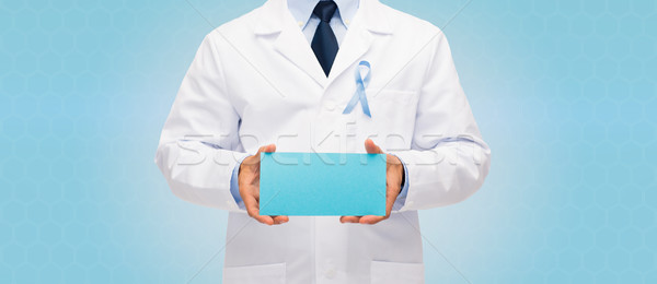 Arzt Prostata Krebs Bewusstsein Band Gesundheitswesen Stock foto © dolgachov