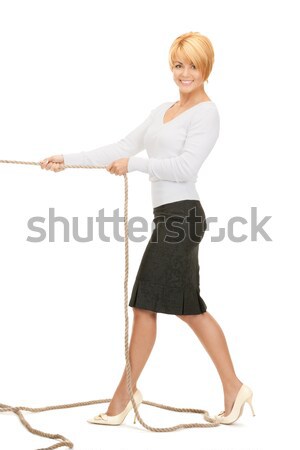 woman in protective glasses and gloves Stock photo © dolgachov