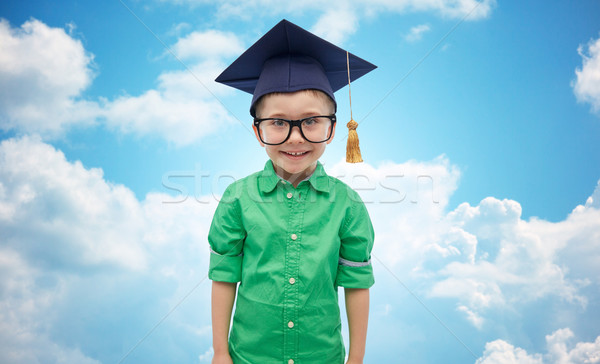 Foto stock: Bacharel · seis · infância · escolas · educação