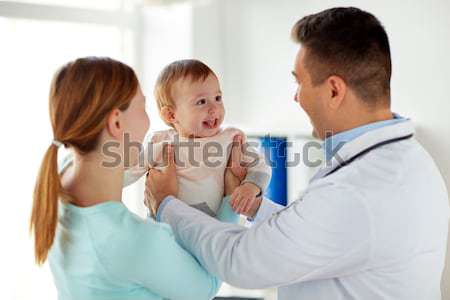 Felice donna baby medico clinica medicina Foto d'archivio © dolgachov