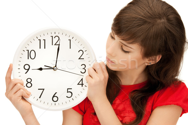 [[stock_photo]]: Adolescente · grand · horloge · lumineuses · photos