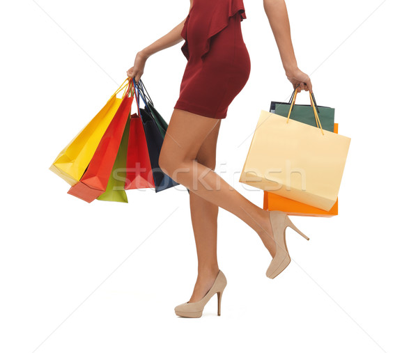 Uzun bacaklar resim kadın alışveriş alışveriş Stok fotoğraf © dolgachov
