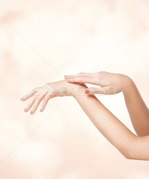 female soft skin hands Stock photo © dolgachov