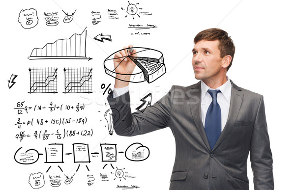Tekening plan virtueel scherm business Stockfoto © dolgachov