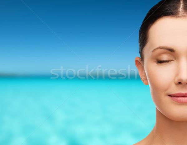 young calm woman with closed eyes Stock photo © dolgachov