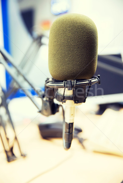 Microfone rádio estação tecnologia eletrônica Foto stock © dolgachov