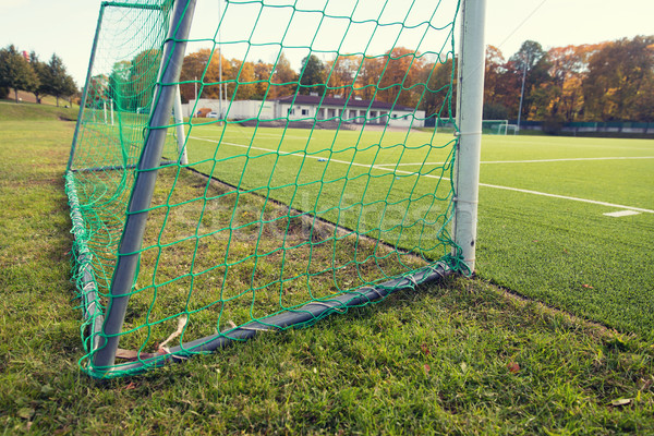 Foto stock: Futebol · meta · campo · esportes · equipamento