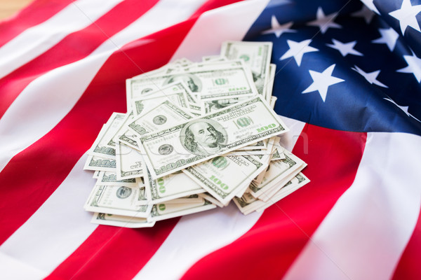 Bandeira americana dólar numerário dinheiro orçamento Foto stock © dolgachov