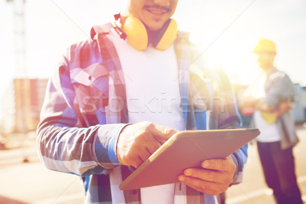 [[stock_photo]]: Constructeur · casque · bâtiment · technologie