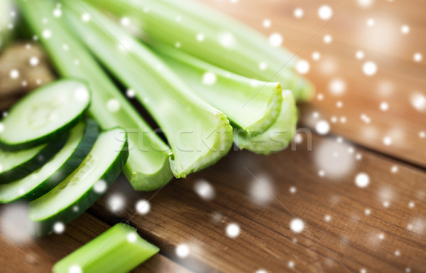 Foto stock: Apio · pepino · alimentación · saludable · alimentos