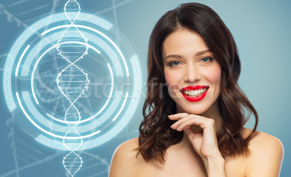 Vrouw dna schoonheid genetica mensen Stockfoto © dolgachov