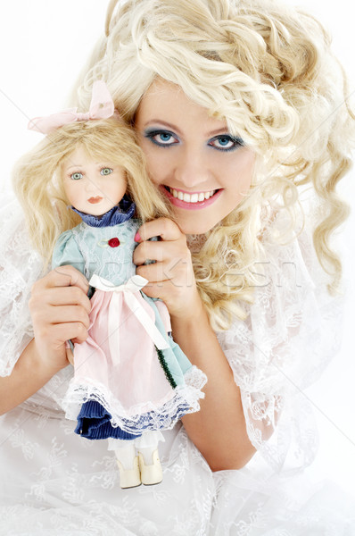 Glücklich Braut Puppe Bild weiß Mädchen Stock foto © dolgachov