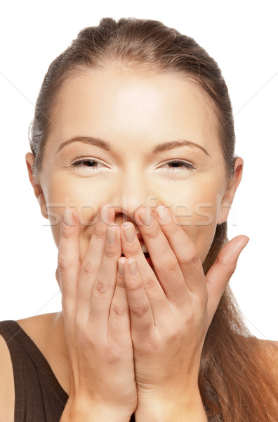 Stock photo: laughing teenage girl