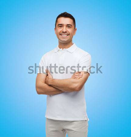 Glücklich Mann Prostata Krebs Bewusstsein Band Stock foto © dolgachov