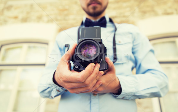 Stockfoto: Man · film · camera · stad