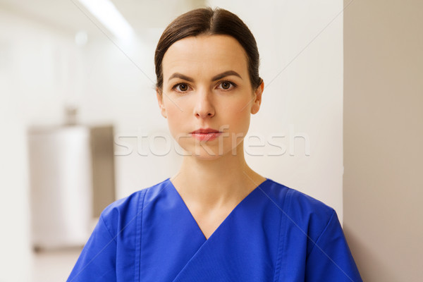 Orvos nővér kórház folyosó egészségügy hivatás Stock fotó © dolgachov