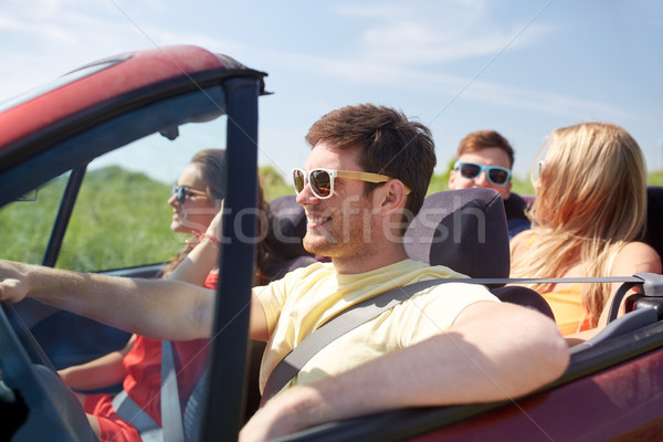 [[stock_photo]]: Heureux · amis · conduite · cabriolet · voiture · loisirs