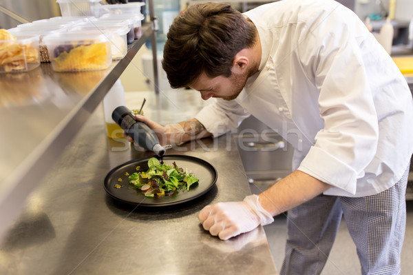 Mannelijke voedsel restaurant keuken koken Stockfoto © dolgachov