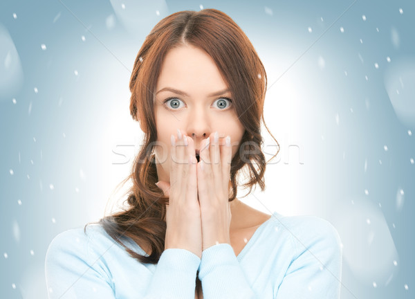 hands over mouth Stock photo © dolgachov