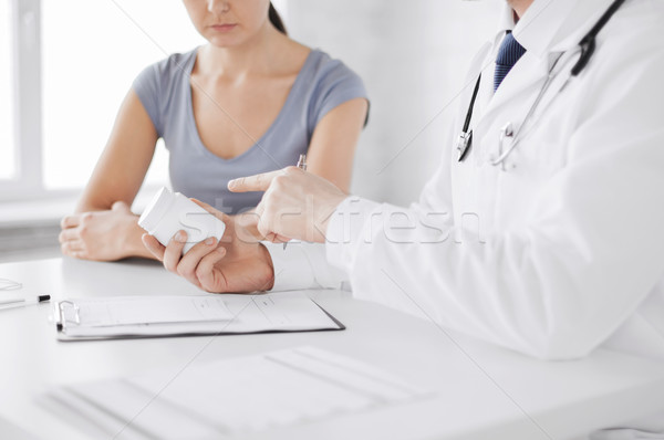 patient and doctor prescribing medication Stock photo © dolgachov