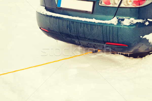 closeup of towing car with towing rope Stock photo © dolgachov