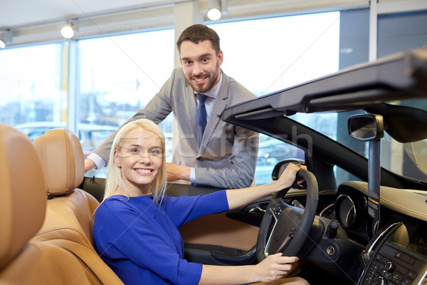 Heureux couple achat voiture Auto montrent [[stock_photo]] © dolgachov