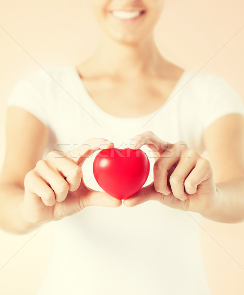 woman hands with heart Stock photo © dolgachov