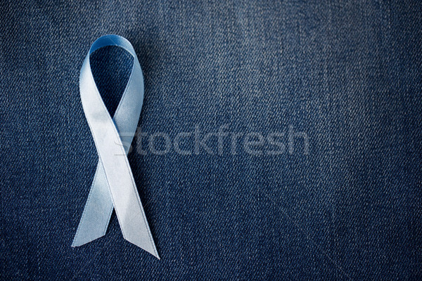 Blauw prostaat kanker bewustzijn lint geneeskunde Stockfoto © dolgachov