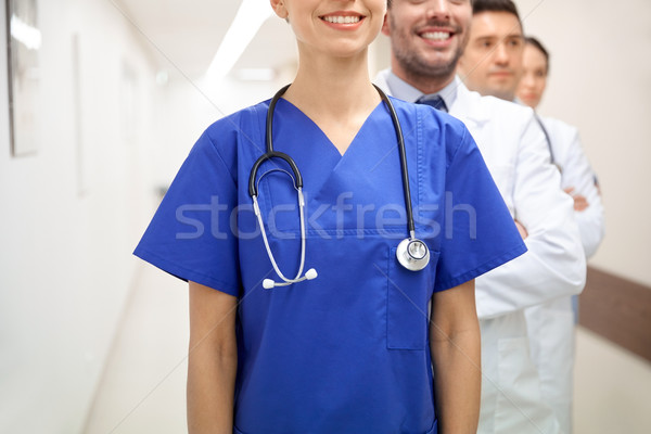 [[stock_photo]]: Médecins · hôpital · couloir · clinique · profession