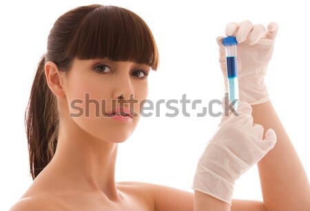 woman making stop gesture Stock photo © dolgachov