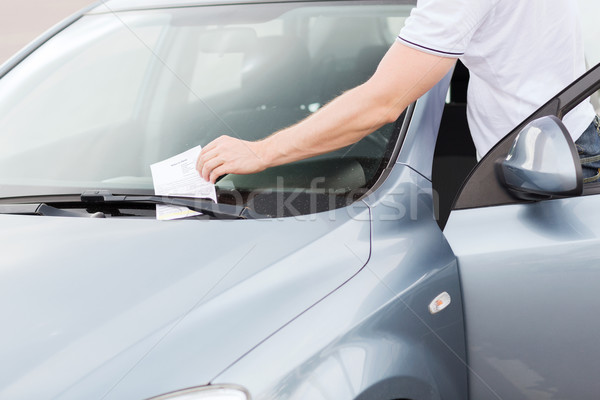 parking ticket on car windscreen Stock photo © dolgachov