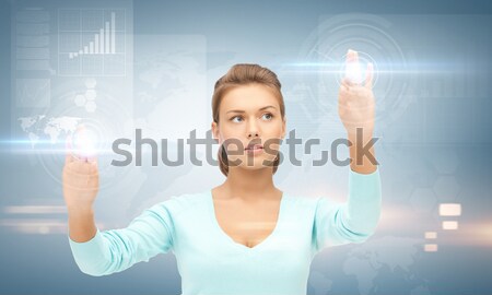 Stock photo: man praying under ray of ligh