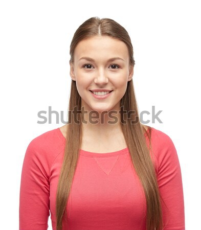 笑みを浮かべて 若い女性 十代の少女 プルオーバー 女性 ジェンダー ストックフォト © dolgachov