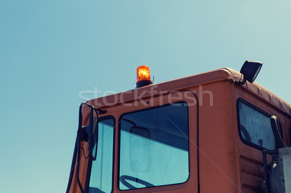 close up of road service car cabin with flasher Stock photo © dolgachov