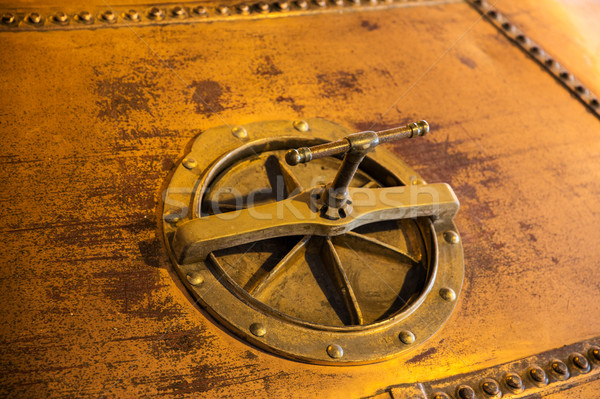 close up of vintage manhole Stock photo © dolgachov