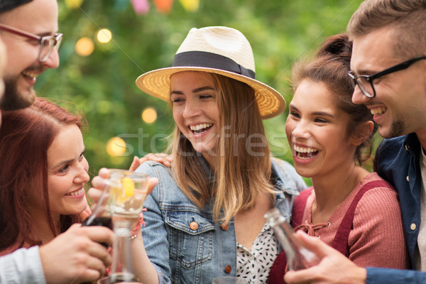 Gelukkig vrienden bril zomer tuin recreatie Stockfoto © dolgachov
