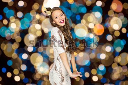 Gyönyörű szexi nő piros tánc éjszakai klub emberek Stock fotó © dolgachov