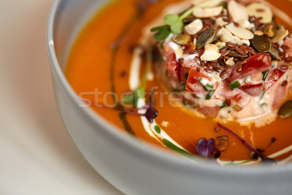 Plantaardige soep kom voedsel nieuwe Stockfoto © dolgachov