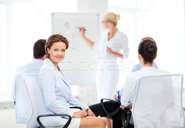 businesswoman on business meeting in office Stock photo © dolgachov