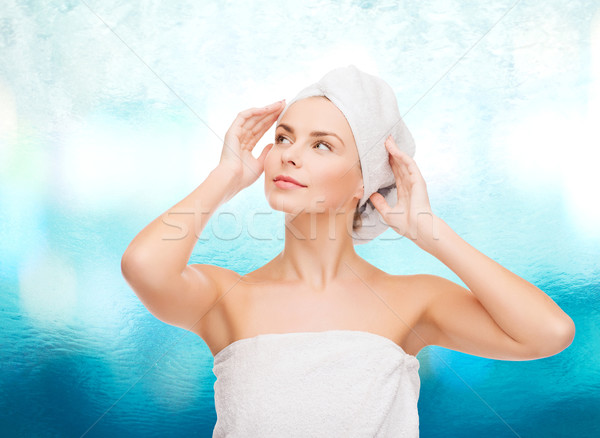 beautiful woman in towel Stock photo © dolgachov