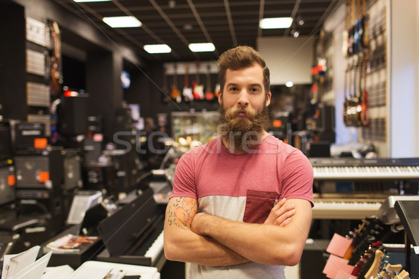 Assistente cliente barba musica store vendita Foto d'archivio © dolgachov