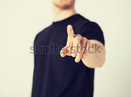 man pointing his finger at you Stock photo © dolgachov
