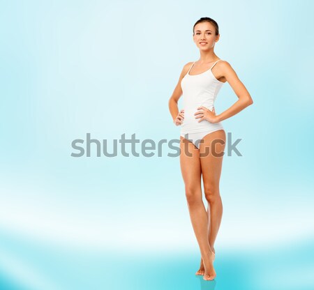 Foto stock: Mujer · hermosa · tocar · caderas · personas · belleza · cuerpo