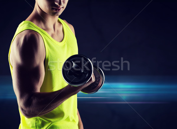 [[stock_photo]]: Jeune · homme · biceps · sport · bodybuilding