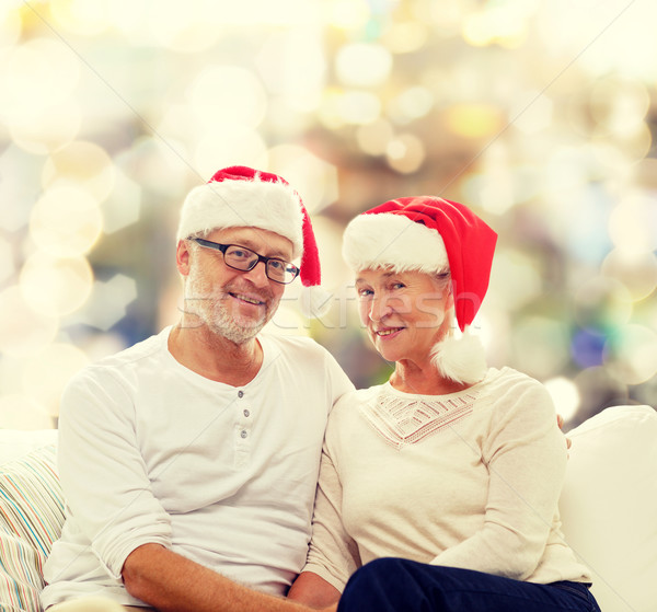 Heureux couple de personnes âgées helper famille Photo stock © dolgachov