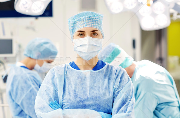 Cirujano sala de operaciones hospital cirugía medicina personas Foto stock © dolgachov